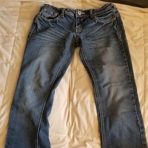 Low rise, flair jeans